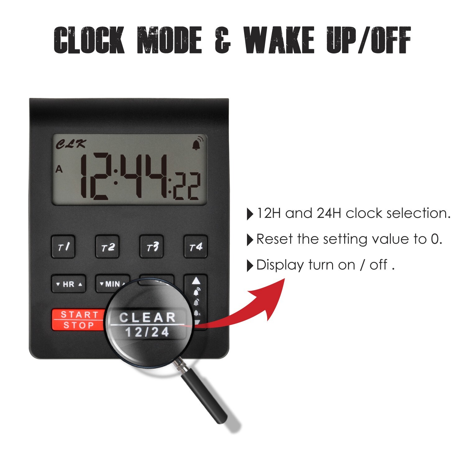 Digital Kitchen 4 Channel Timers Countdown/Count-up Clock Stopwatch Loud Alarm