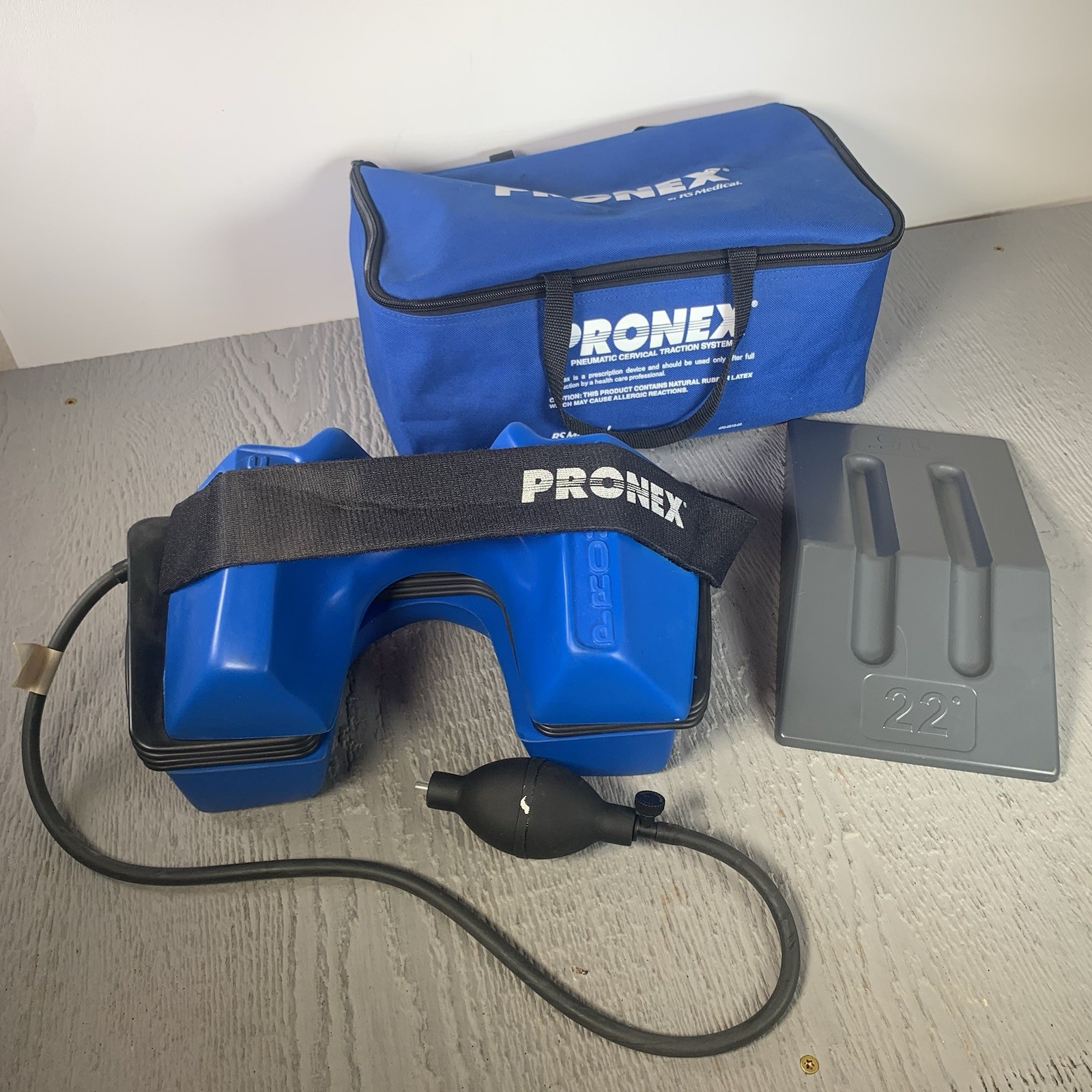 Pronex Pneumatic Cervical Traction System Device with Bag, and Wedge