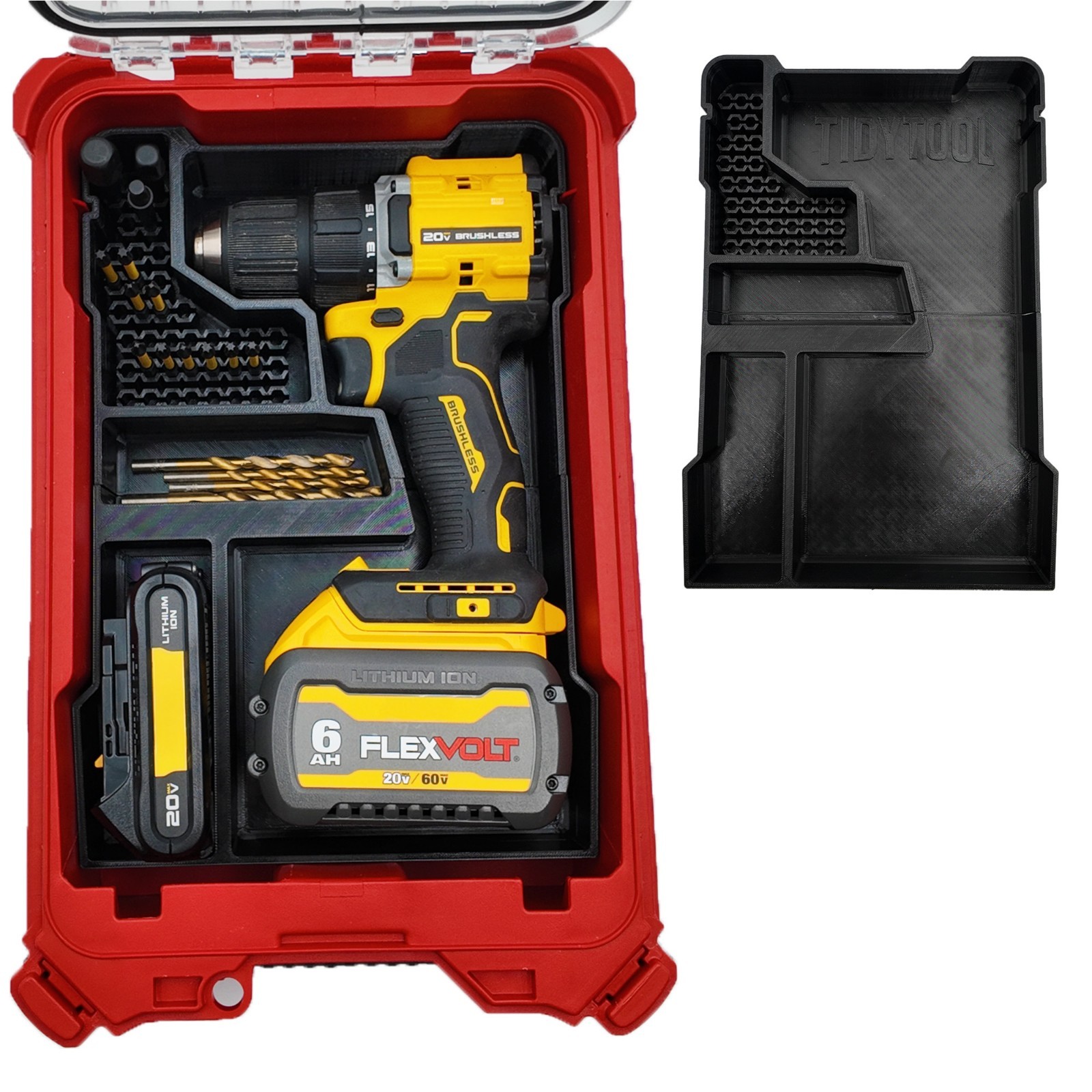 20V Brushless Drill (DCD794) Organizer for Milwaukee Compact Packout (Insert Onl