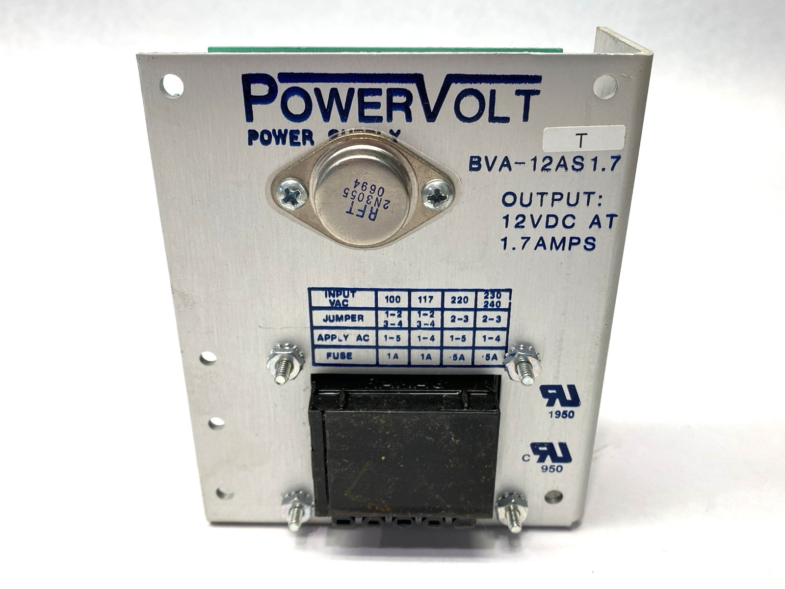 Powervolt BVA-12AS1.7 DC Power Supply 20VA