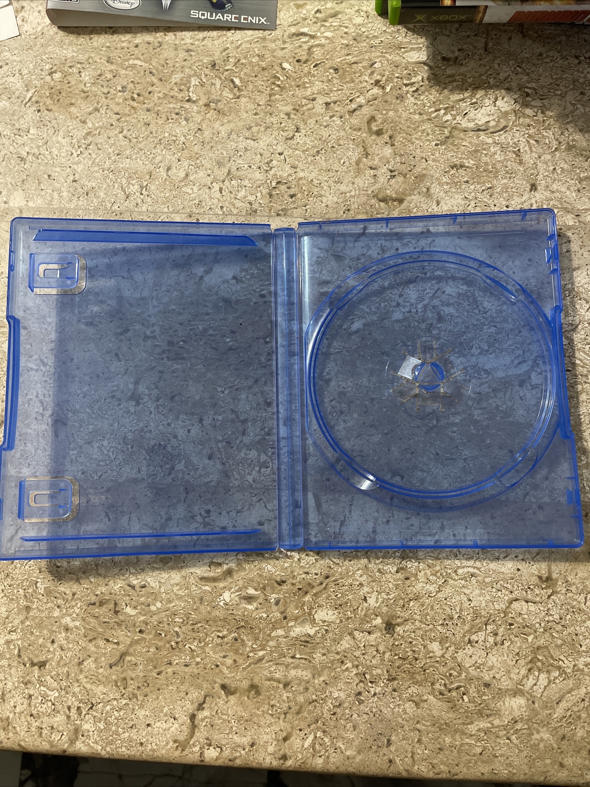 PlayStation 4 5 PS4 PS5 Replacement Clear Blue Genuine Game Case USED