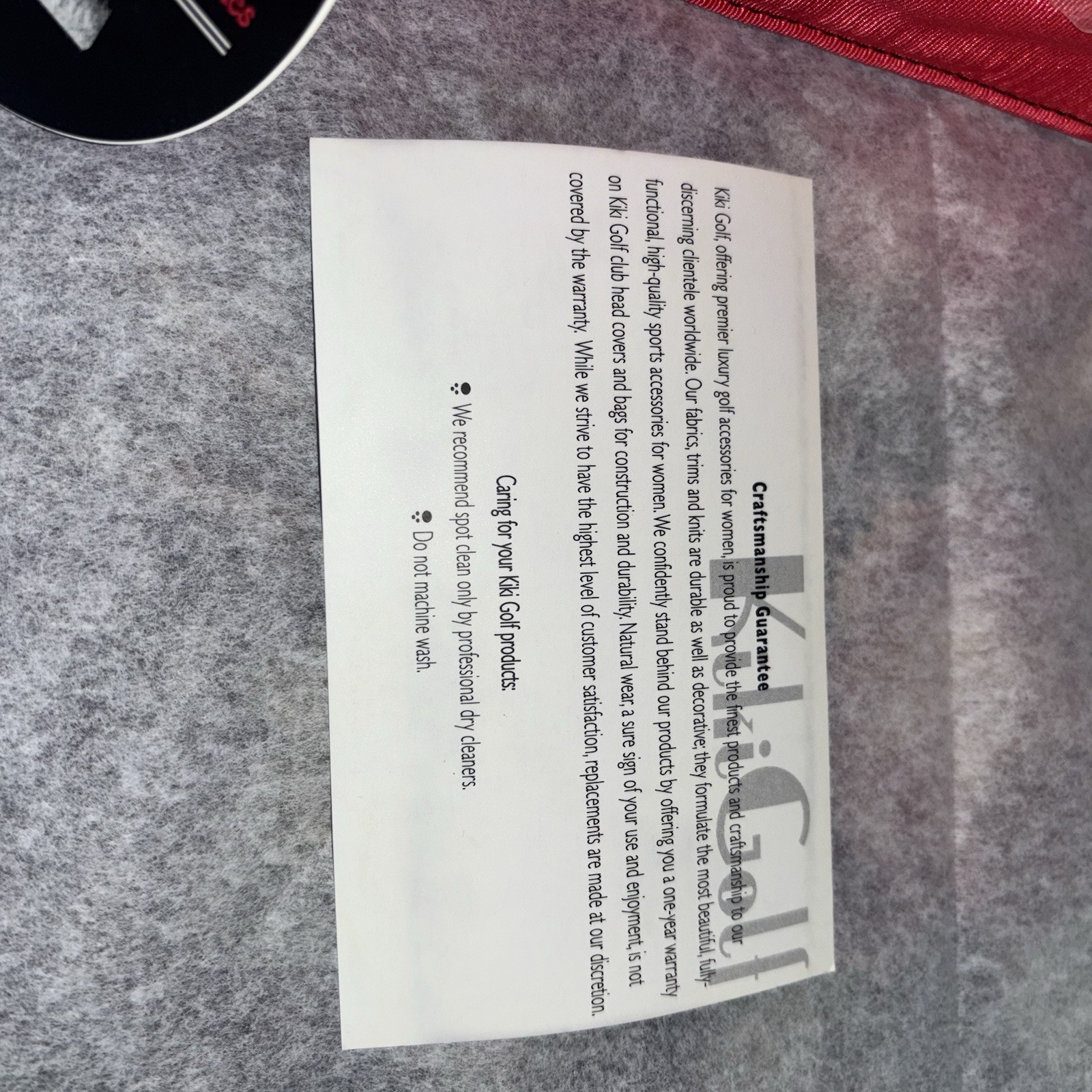 Kiki Golf Accessories Zip Golf Tee Bag NWT