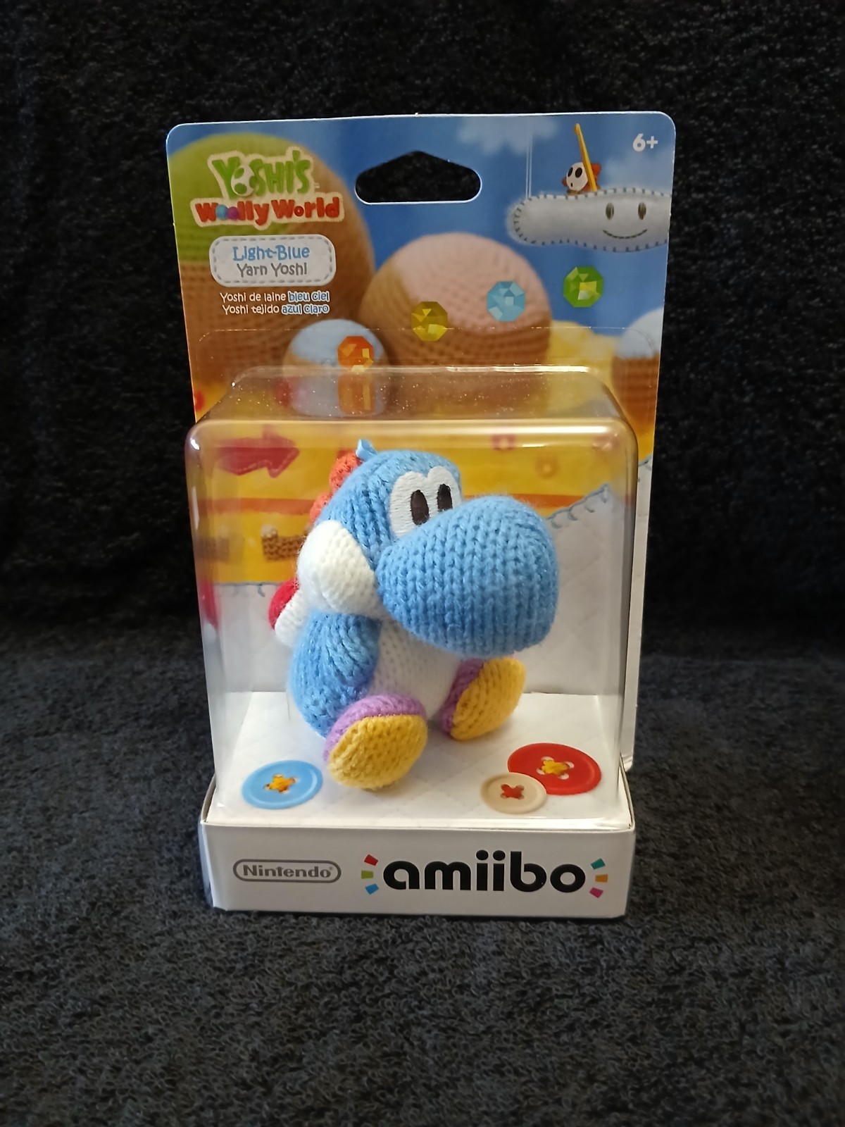 Nintendo Amiibo Yoshi's Woolly World Blue Yarn Yoshi Brand New Factory Sealed