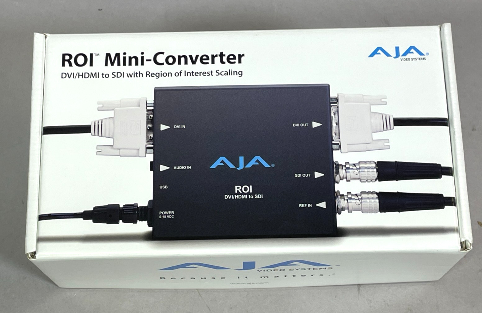 AJA ROI Mini-Converter – DVI/HDMI to SDI with Region of Interest Scaling