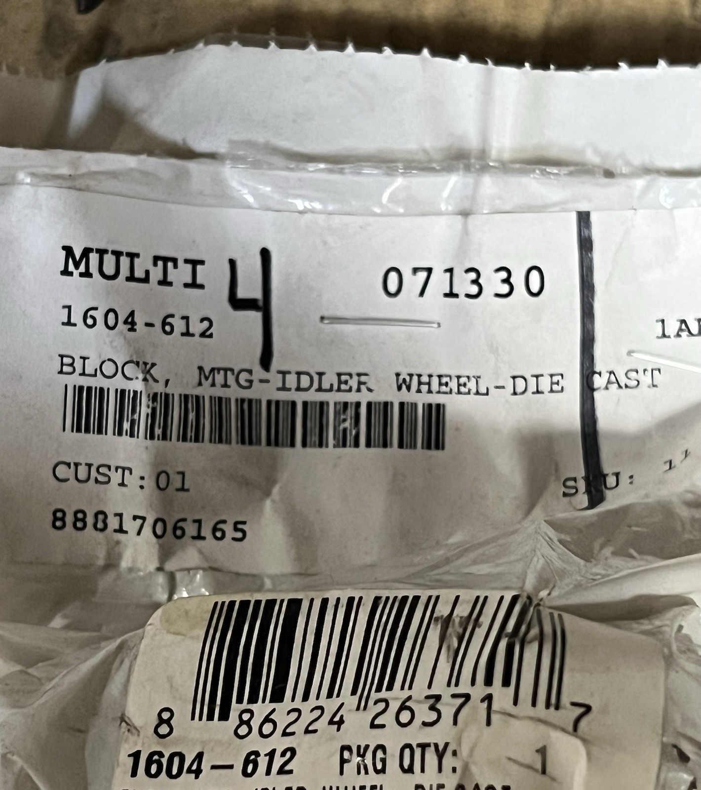 1604-612 Arctic Cat Block NEW OEM