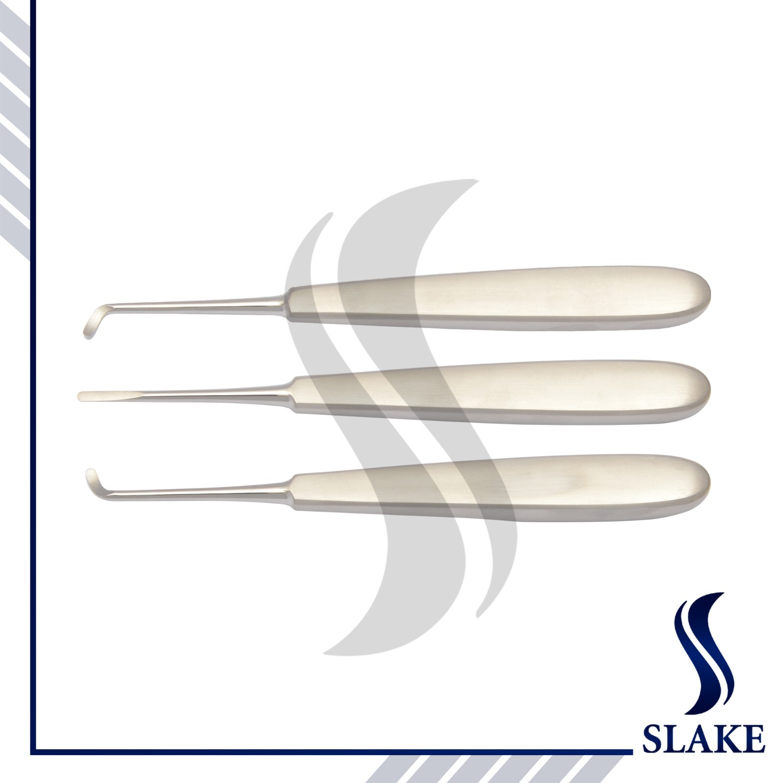 3 Pcs Dental Root Elevators Oral Surgery Luxating Warwick James Elevator