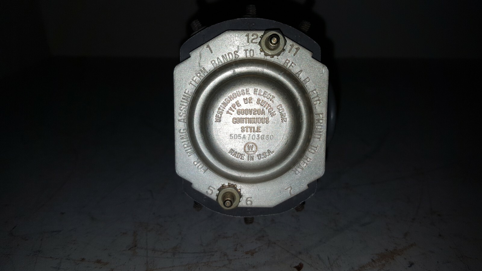 Westinghouse Rotary Switch, Type W2, 505A703G60