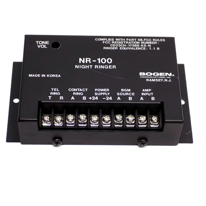 Bogen Communications NR-100 Night Ringer NR100 Alert System 24VDC 300mA