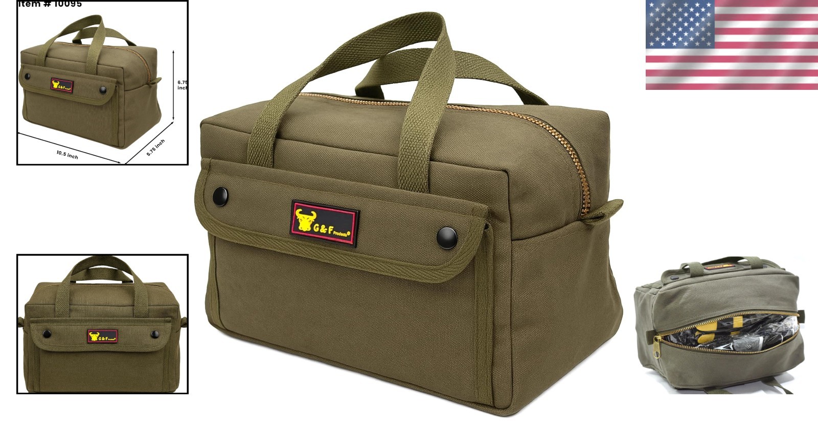 Heavy-Duty Canvas Duffle Bag with Adjustable Strap - Ideal for Travel & Tools