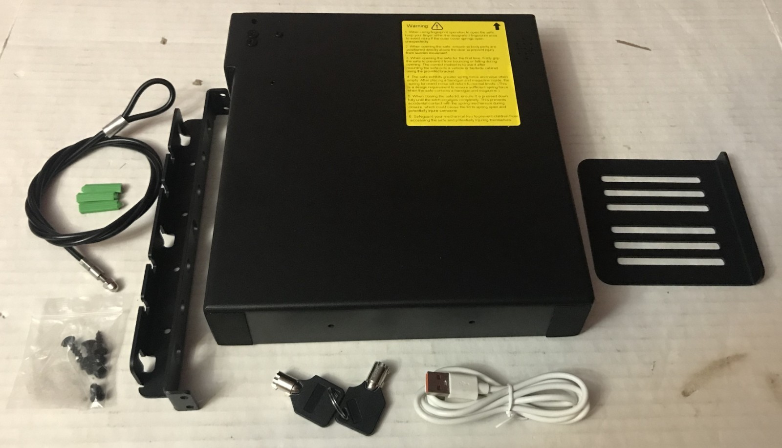LairtPow Car Truck Gun Safe Quick Access Pop Up Gun Lock Box 2 Keys NO Manual