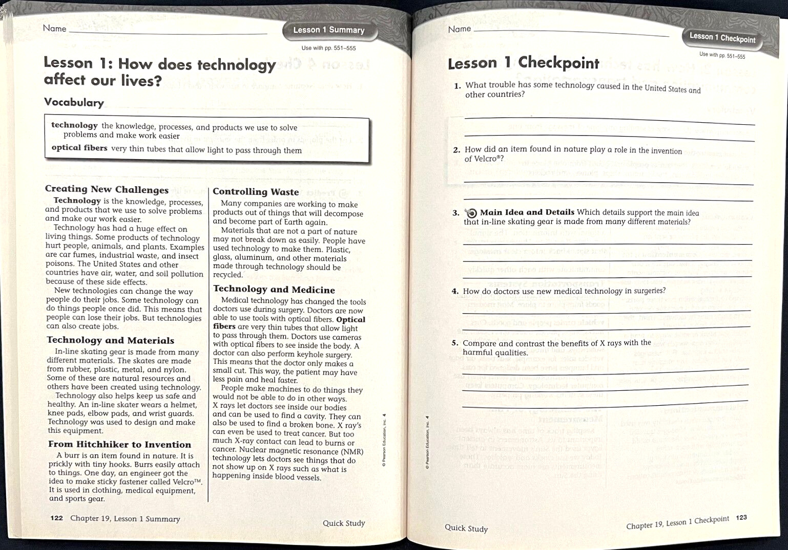 4th Grade - SCIENCE - QUICK STUDY - Intervention Study Guide (2006, Foresman)