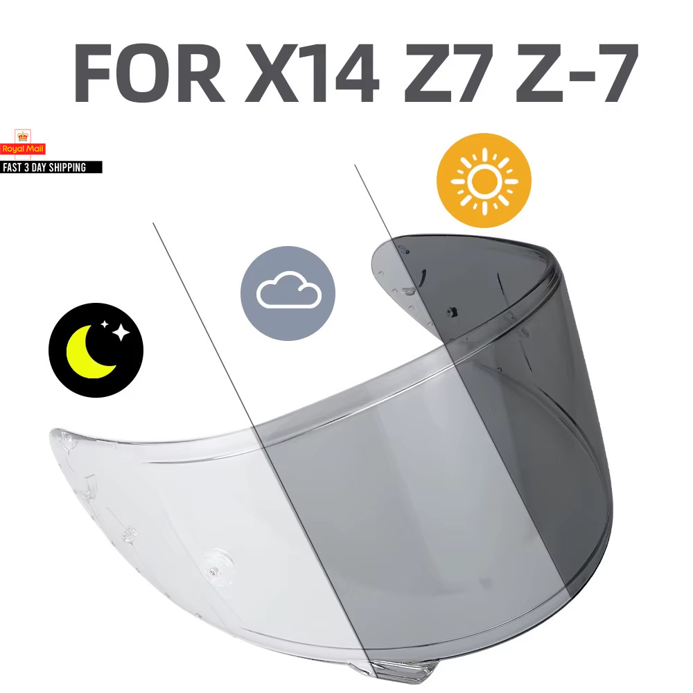 Photochromic Lens Visor for SHOEI X14 X-14 Z7 Z-7 CWR1 NXR RF-1200 RF1200 X-Spir