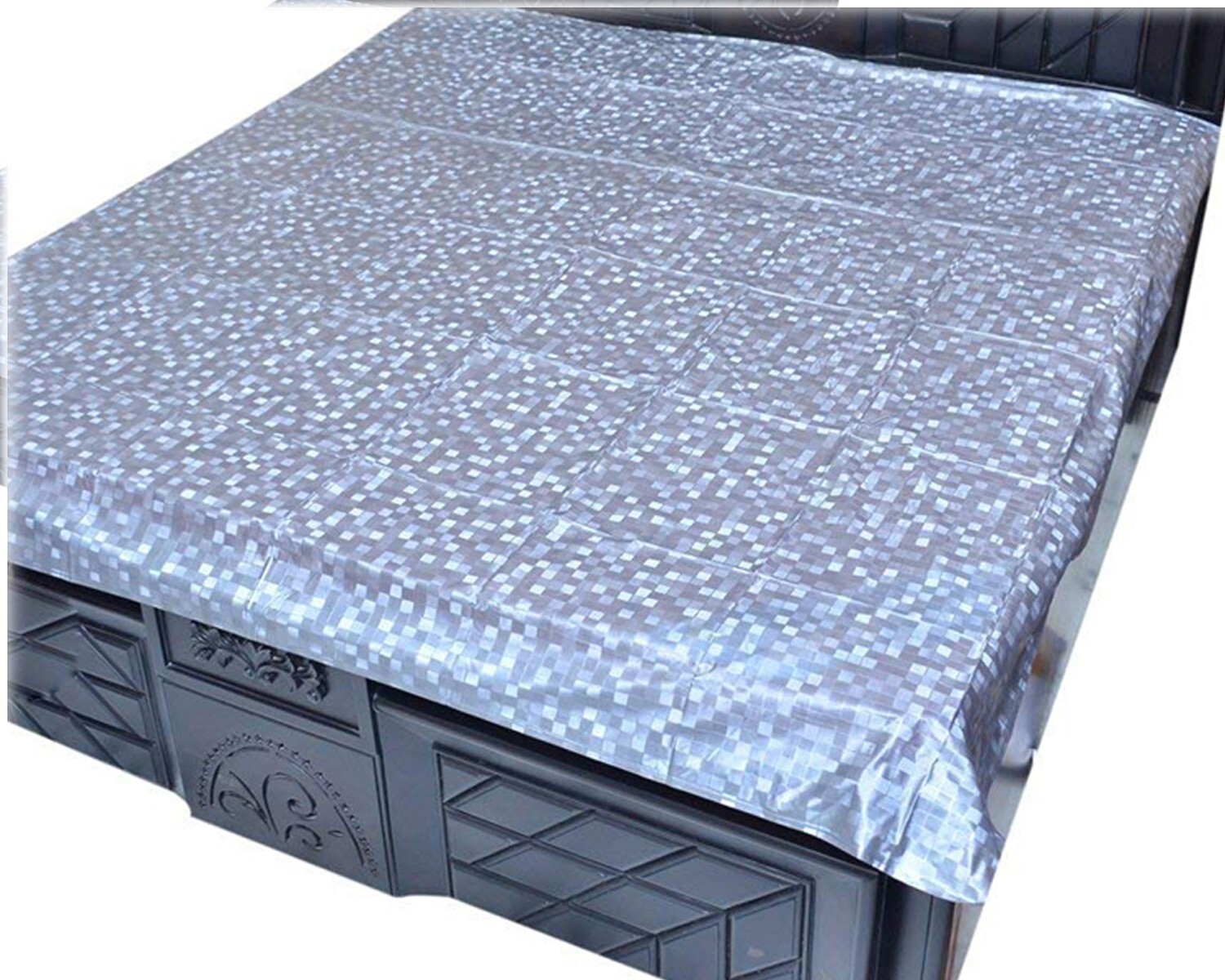 PVC Double Bed Waterproof Sheet, Grey, 6.5 X 6 Feet