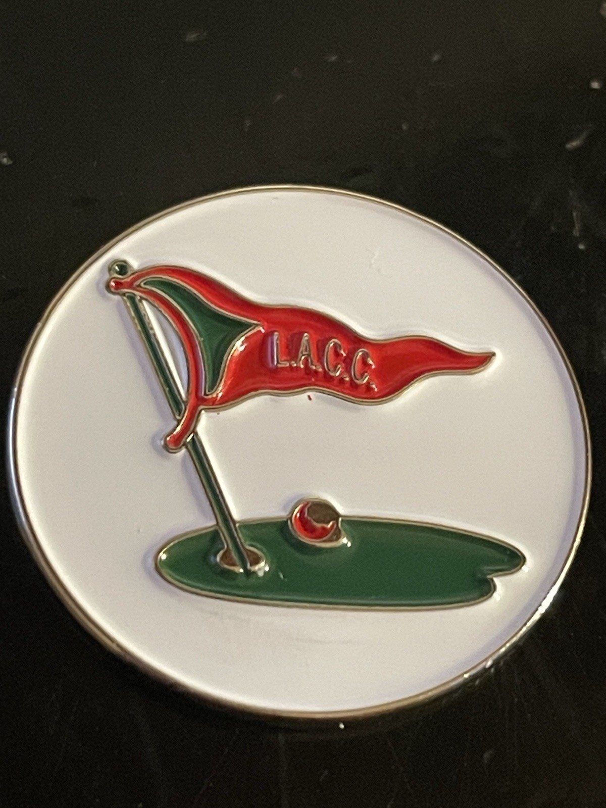 L.A.C.C. Los Angeles Country Club 1" Coin Style Golf Marker - Los Angeles, CA