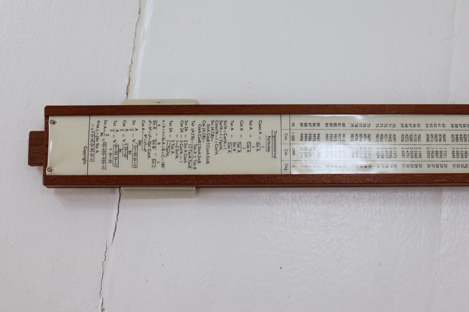 Vintage Unique Log Slide Rule Ruler 12”