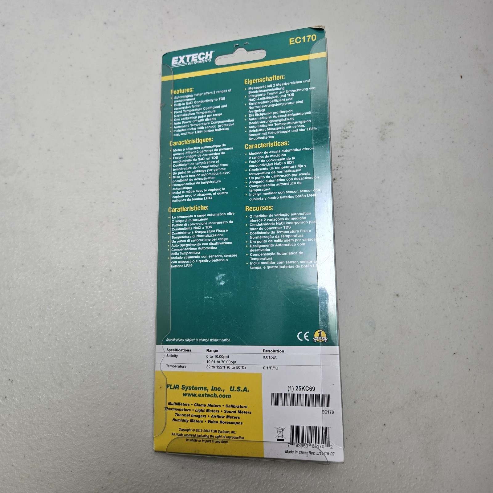 Extech EC170 Salinity Meter