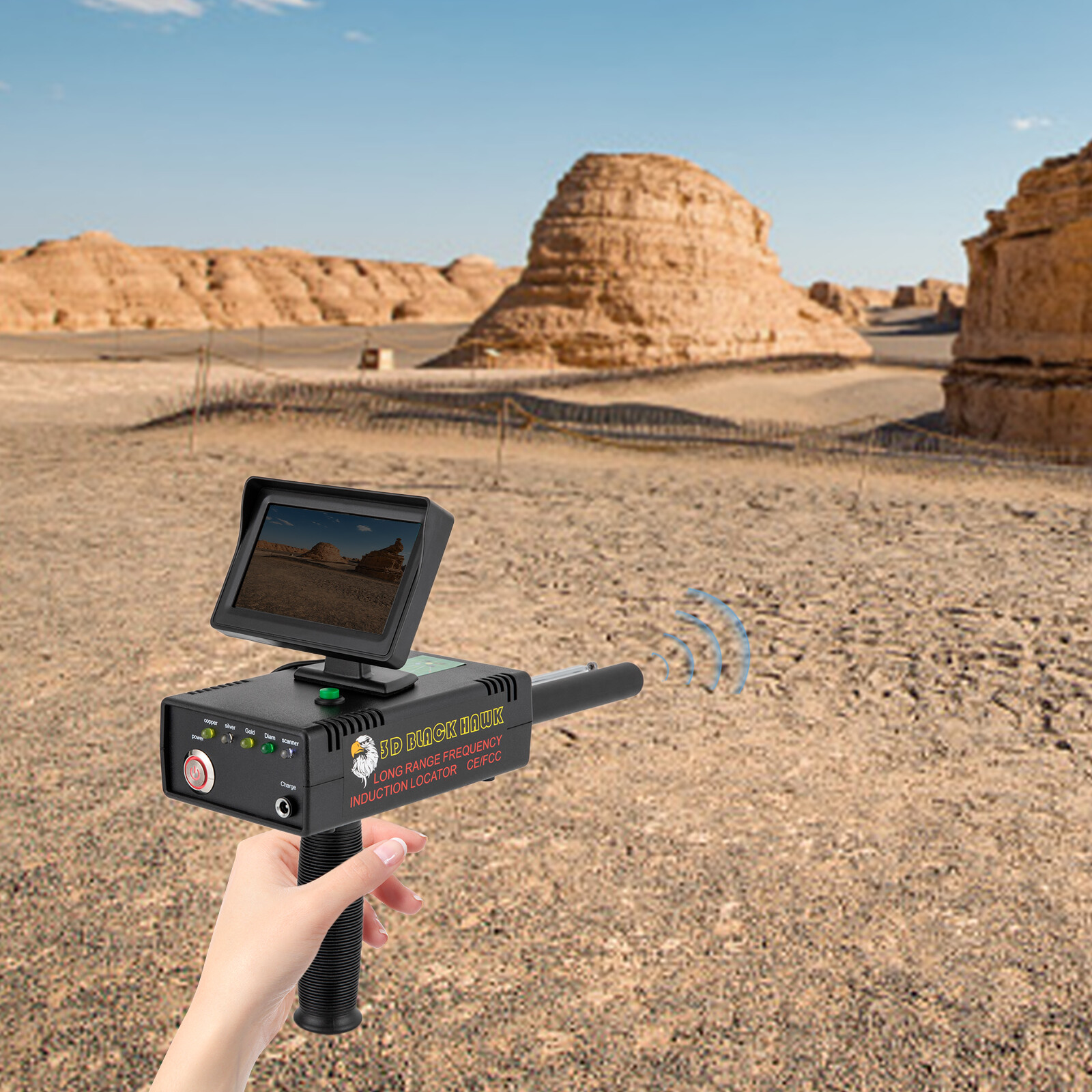 1200M LED Long Range Metal Gold Diamond Detector Finder Treasure Hunter Digger