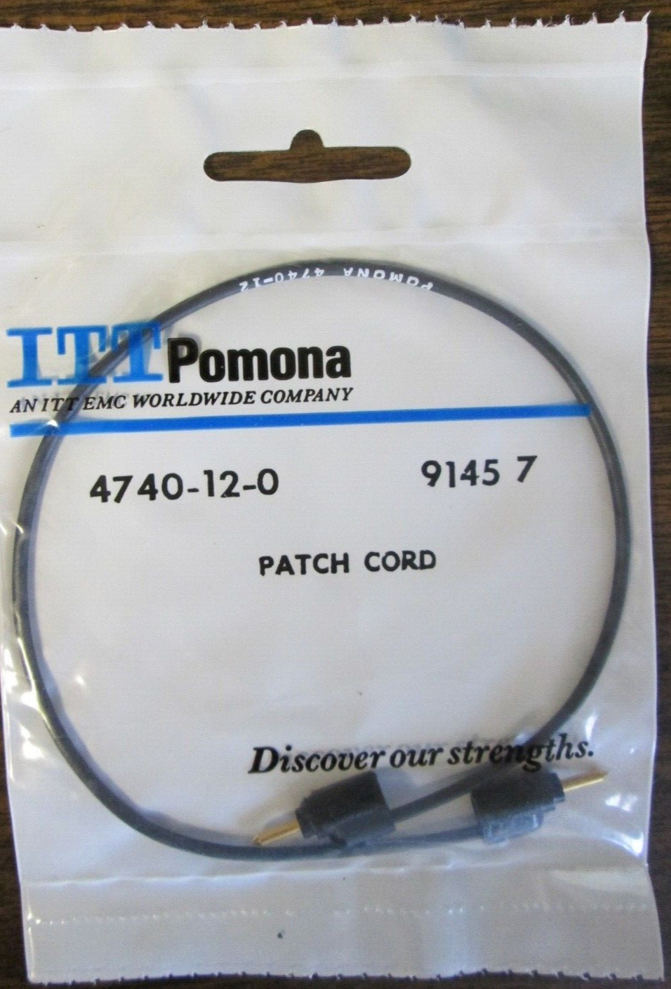 Pomona 4740-12 Jumper Cable Pin Tip Plug Stackable Gold plated per MIL-G-45204