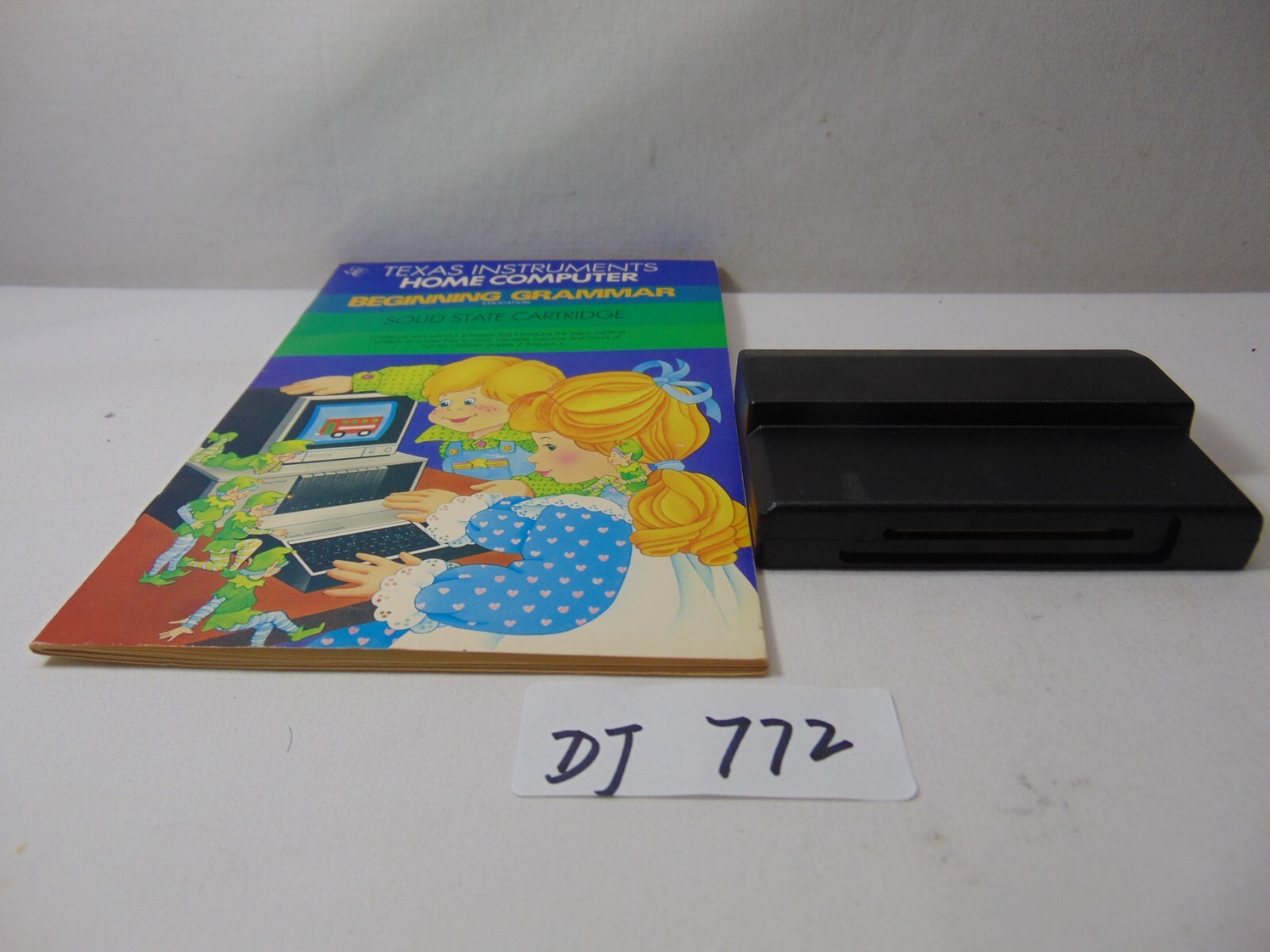 Texas Instruments TI 99/4A Computer Game Cartridge & Book Beginning Grammar