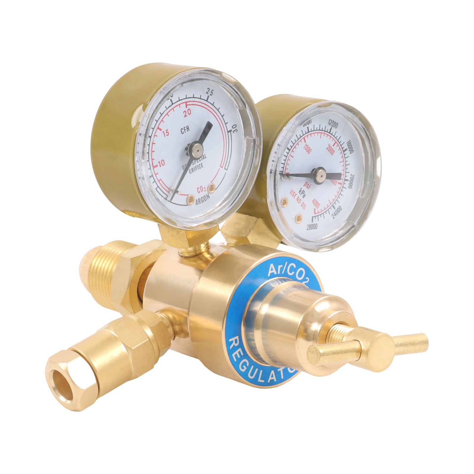Easy-Read Dial Argon Regulator Flowmeter CGA-580 MIG TIG Welding