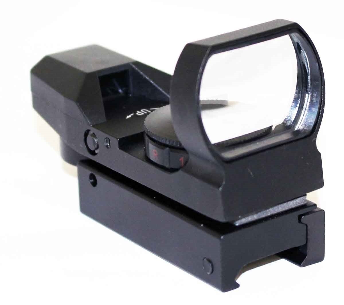 Mossberg 500 12 gauge pump picatinny rail shell carrier and reflex sight combo.