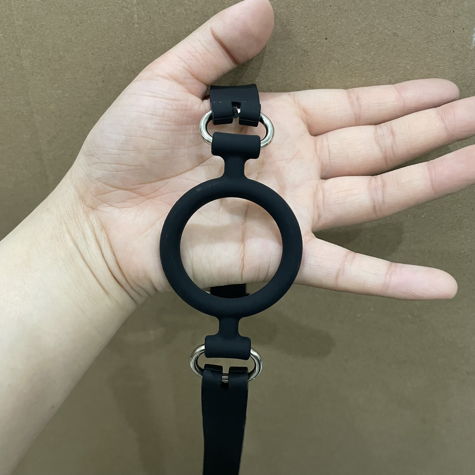 Silicone Open Mouth Gag Bondage Restraints O Ring Gag Plug BDSM Slave Roleplay