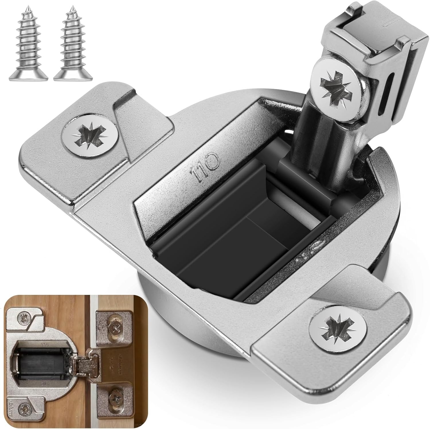 8 PCS Replacement for 30.310-11.02 Blum Cabinet Hinges, 110 & 120 Degree Screw o