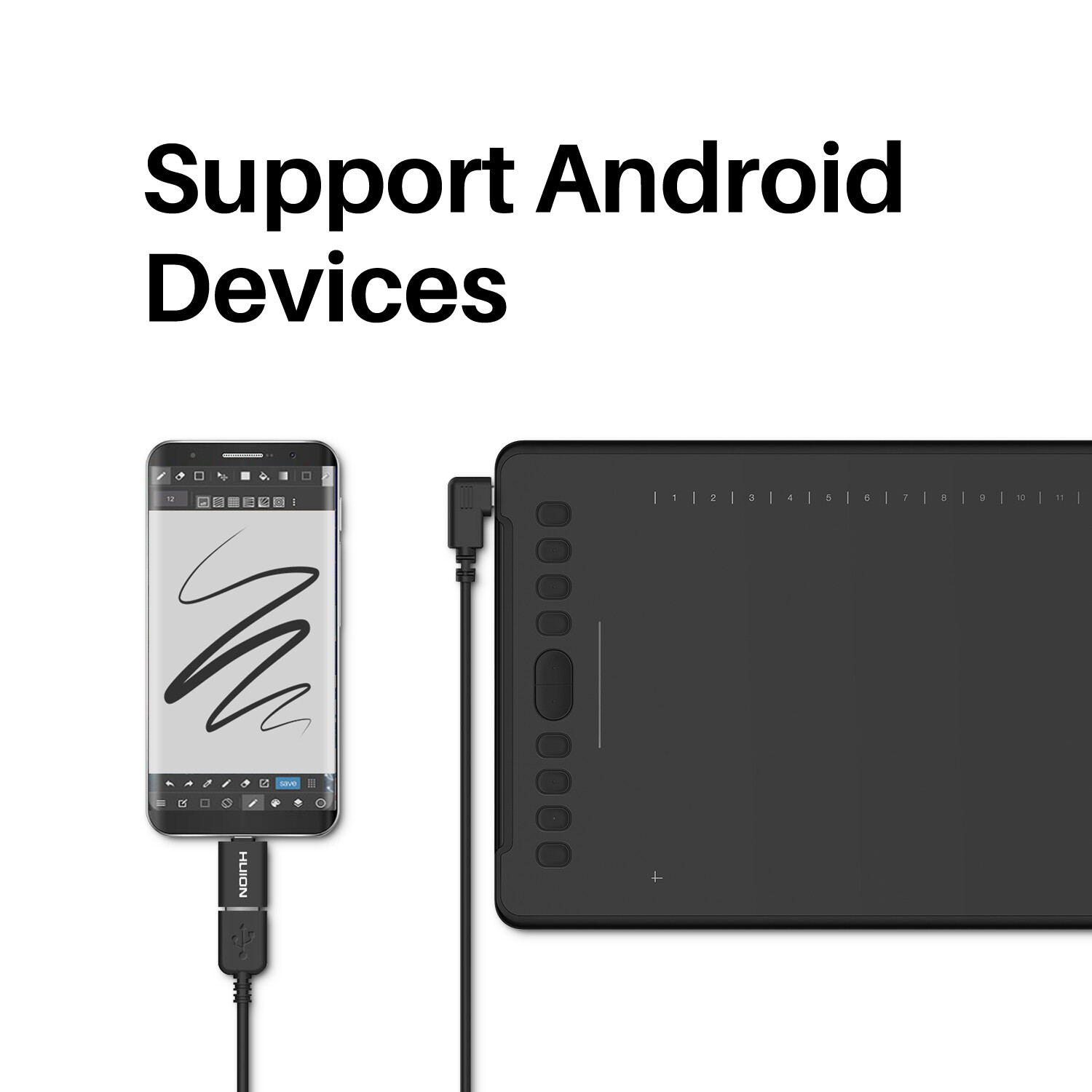 HUION Inspiroy H1161 Graphics Drawing Tablet Android Certified Refurbished