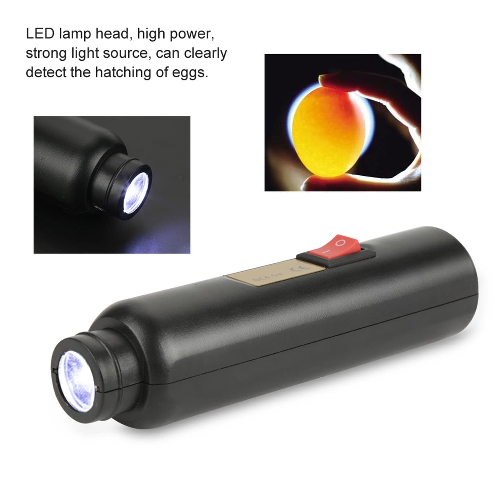 Haosie Egg Candler Led Egg Hatching Test Light High Intensity Led Chicken Egg