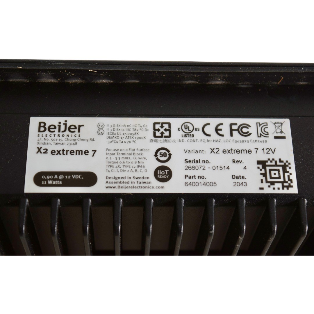 NEW Beijer Electronics X2 extreme 7 12V Rugged HMI Operator Panel 640014005