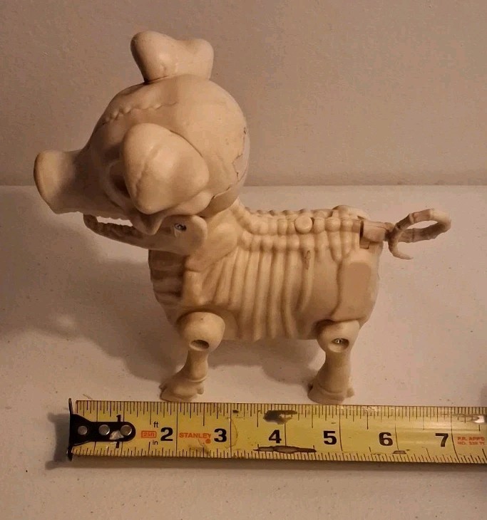 Animated Pig Skeleton 7"