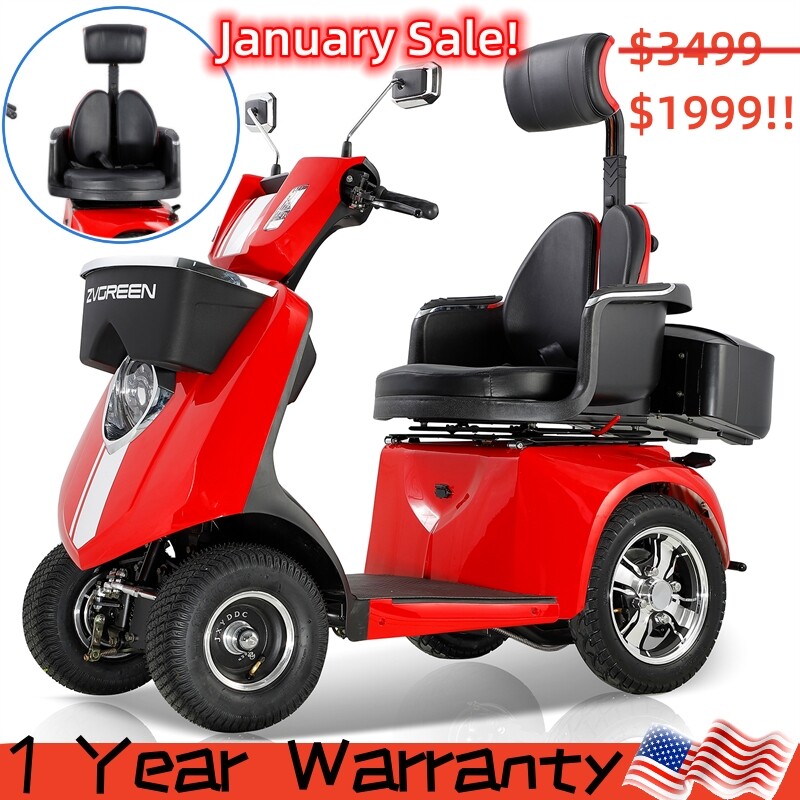 Heavy Duty 4 Wheels Mobility Scooter 800W 60V 20AH Battery Powered for Seniors