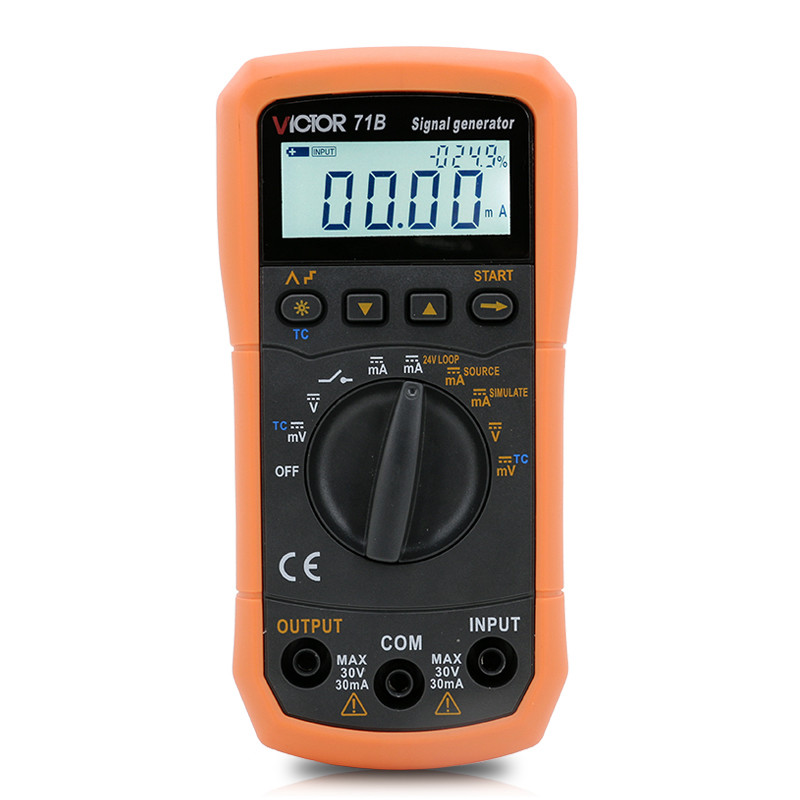 DC V/mA Thermocouple K/E/J/T/B/R/S/N Signal Generator Source Simulator 24V Loop