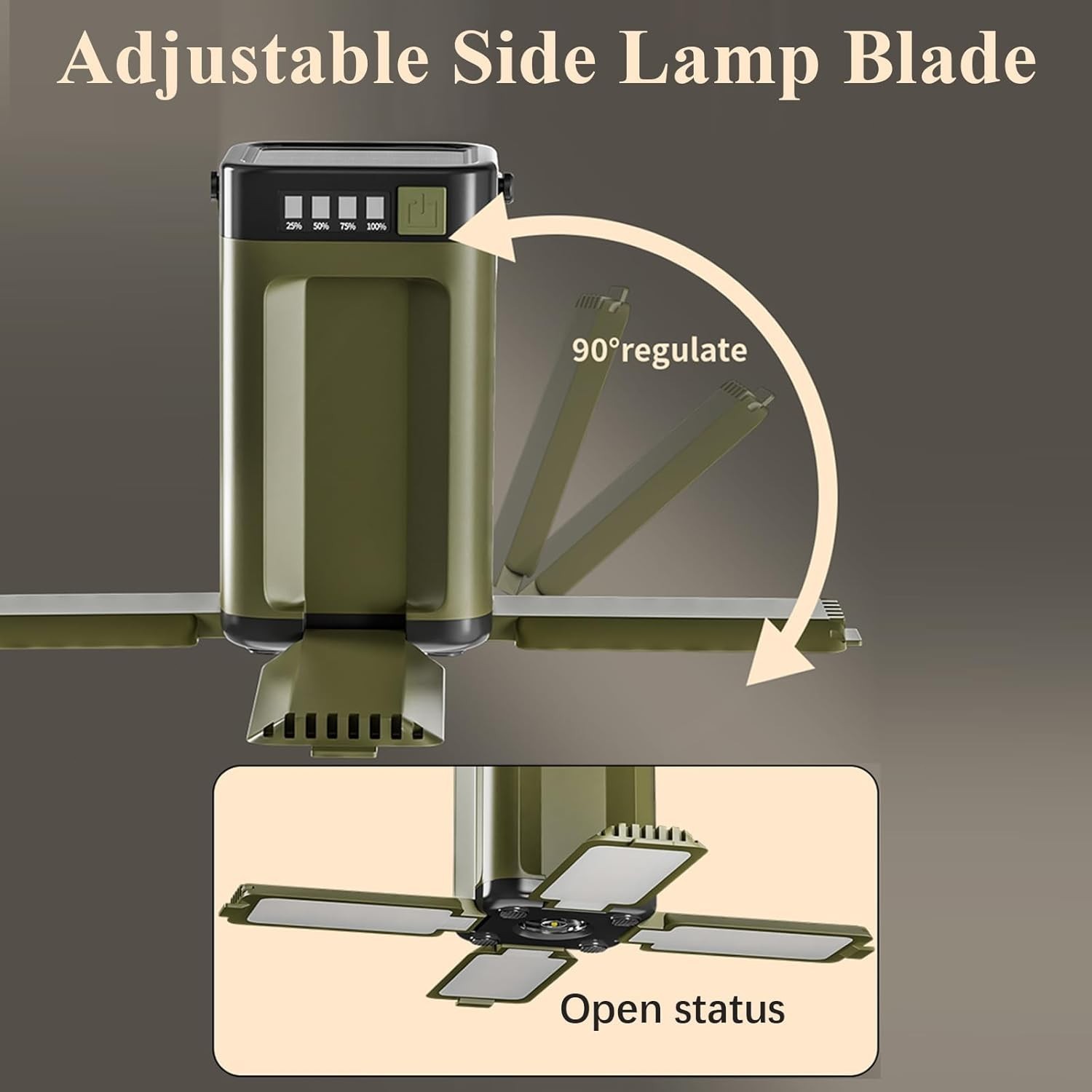 2 Pack Solar Powered Camping Lantern Lamp Rechargeable Waterproof Outdoor Lights