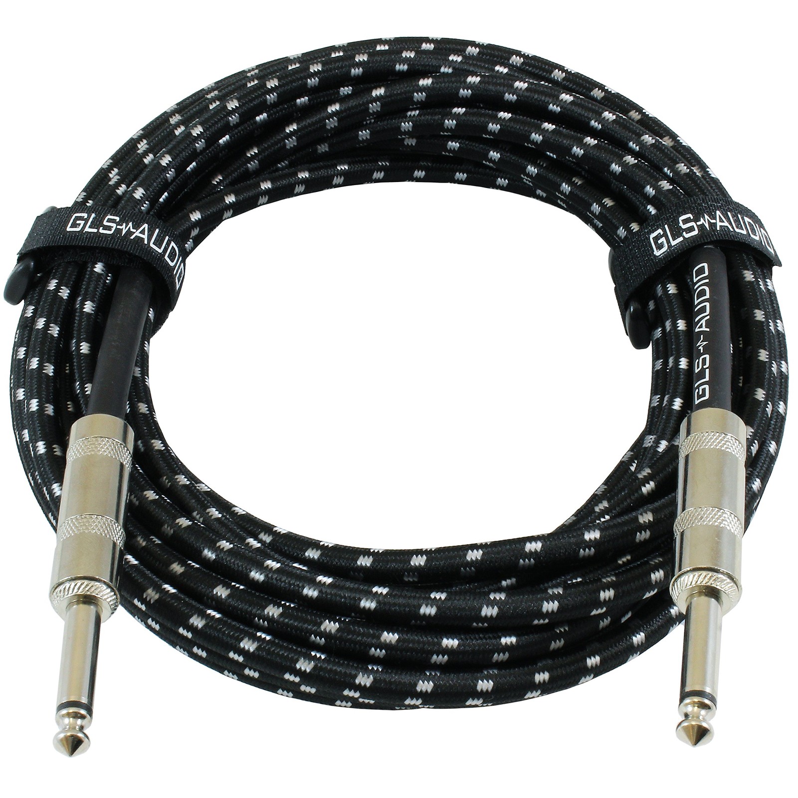 GLS Audio Instrument Cable - 1/4 Inch TS to - for 20ft, Black/Grey