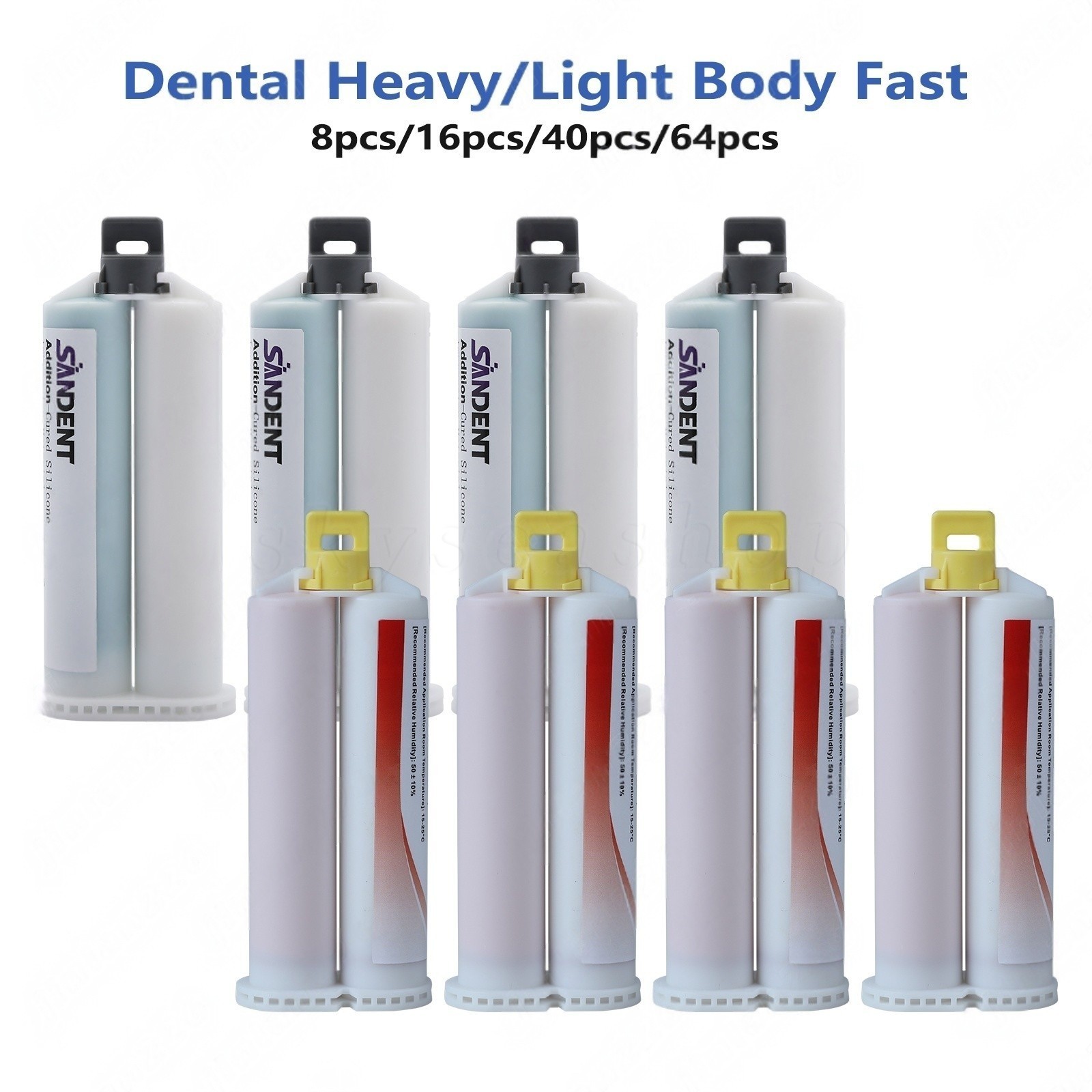 4-64 Dental Impression Material VPS Heavy Light Body Fast Set 50 ml Cartridges