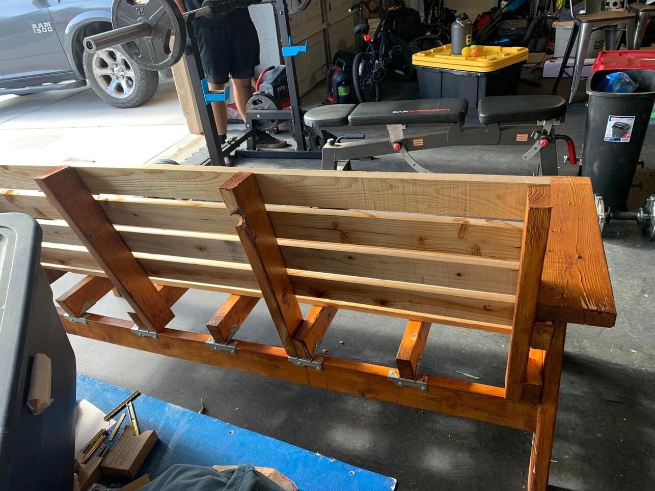 wooden bench