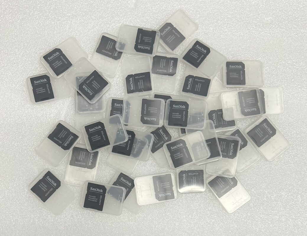 SanDisk microSD micro SD to SD SDHC SDXC Adapter  ~ 25 Pcs w/ Cases ~ New