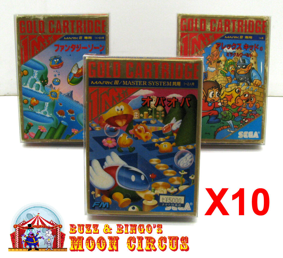 10x JAPANESE SEGA MARK III CIB GAME - CLEAR PLASTIC PROTECTIVE BOX PROTECTOR
