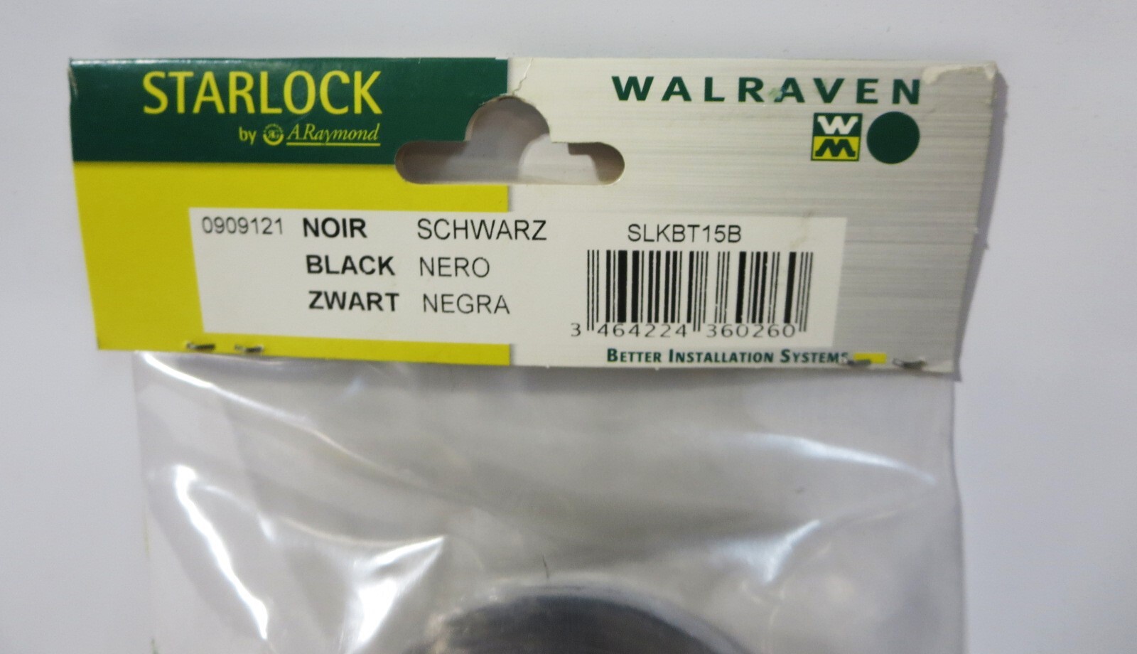 WALRAVEN 0909121 Cable Strap L = 15 m, Black 2PK