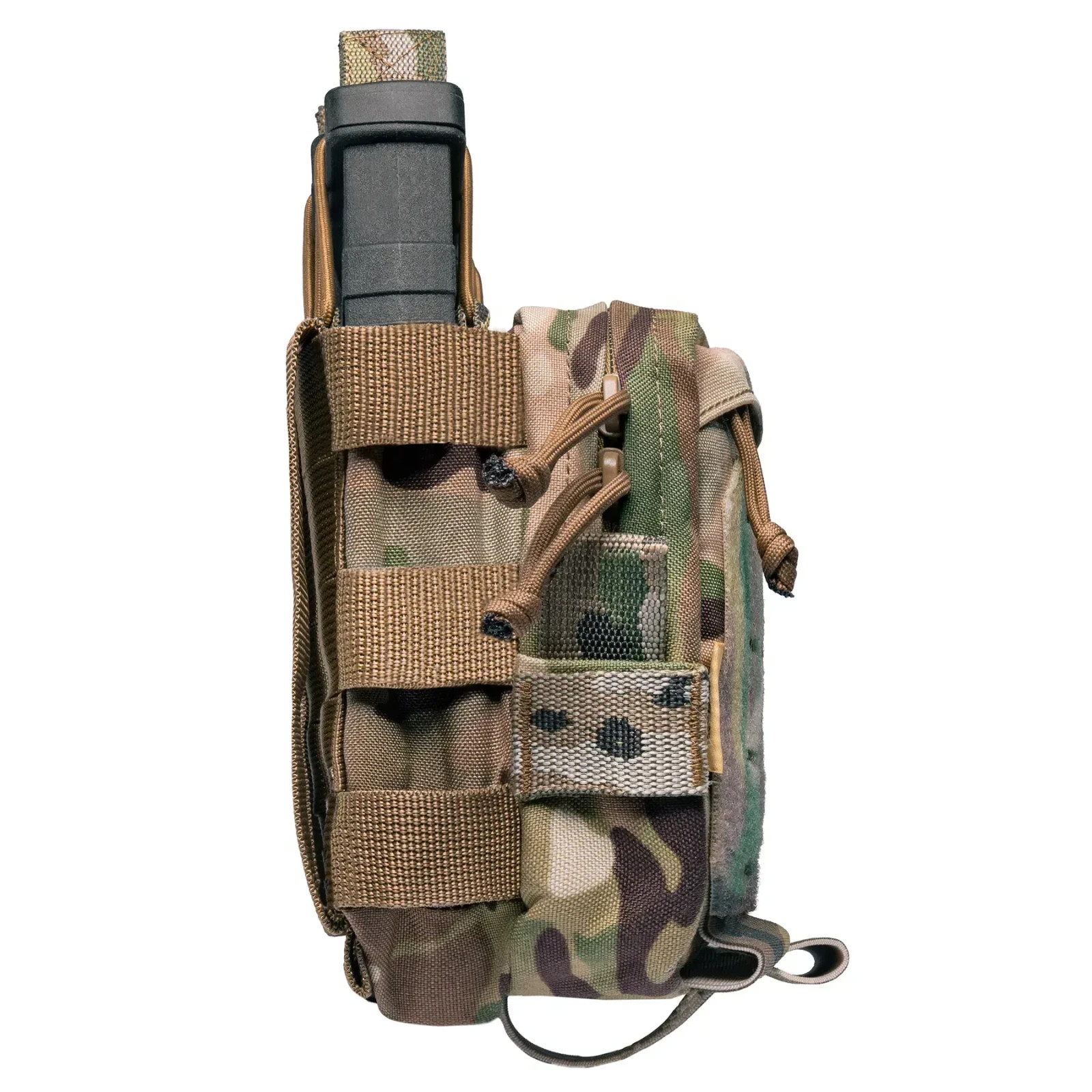 Tactical Admin Pouch for 3 AK/AR Magazines with Retention Clips Multicam