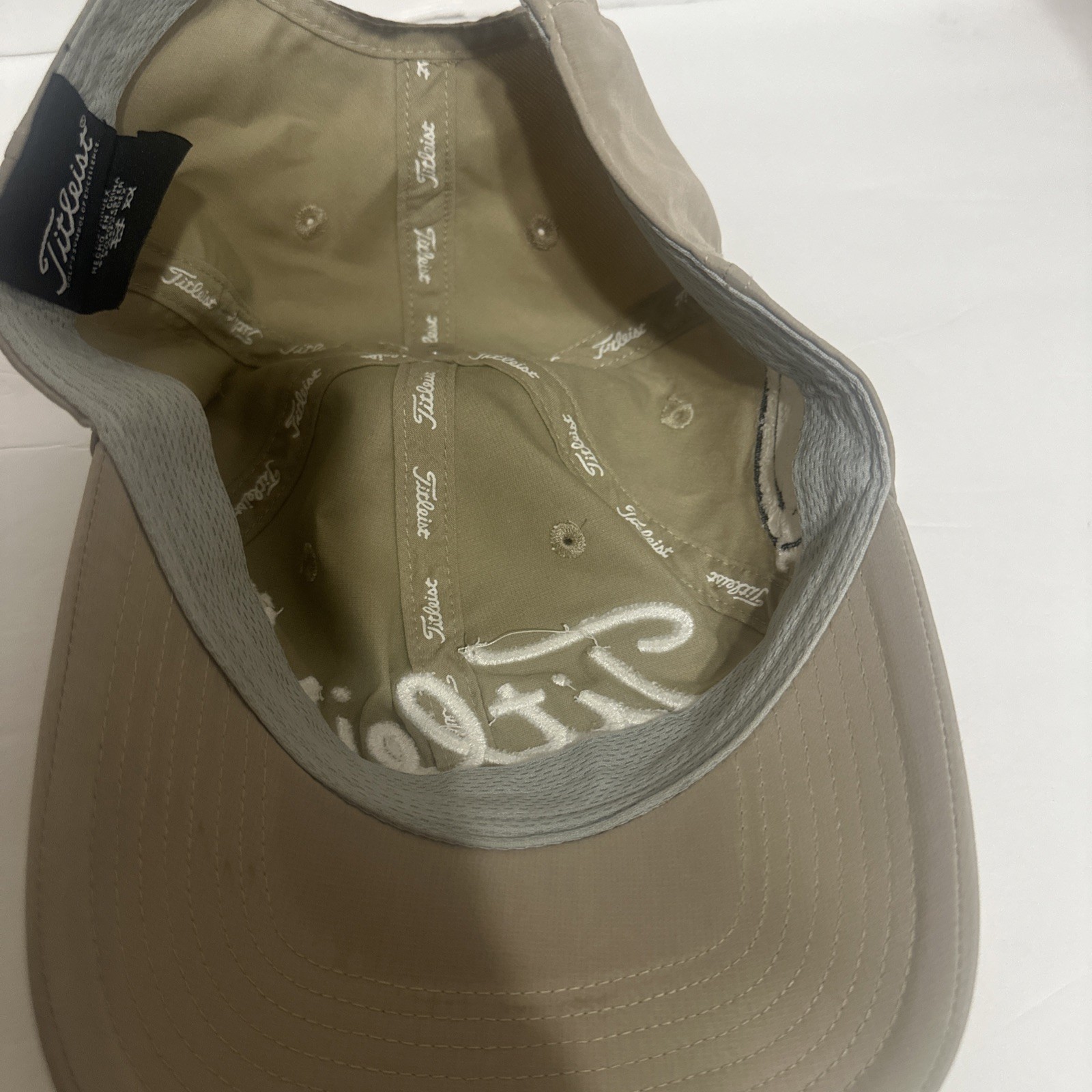 Titleist Golf Hat W Key West GC Logo Embroidered Strapback-Beige