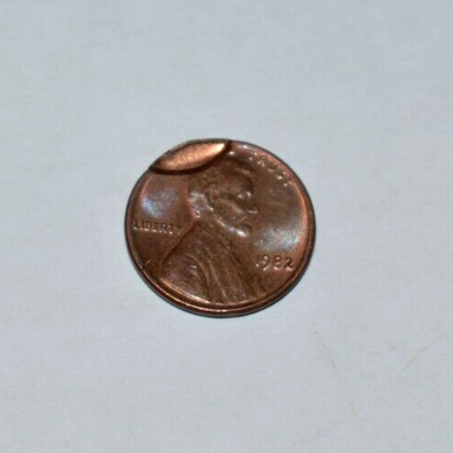 1982 No Mint P Lincoln Penny Error No Mint Mark Copper Varity Indent Multi Error