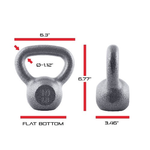 Barbell Cast Iron Kettlebell, Single, 10-80 Pounds