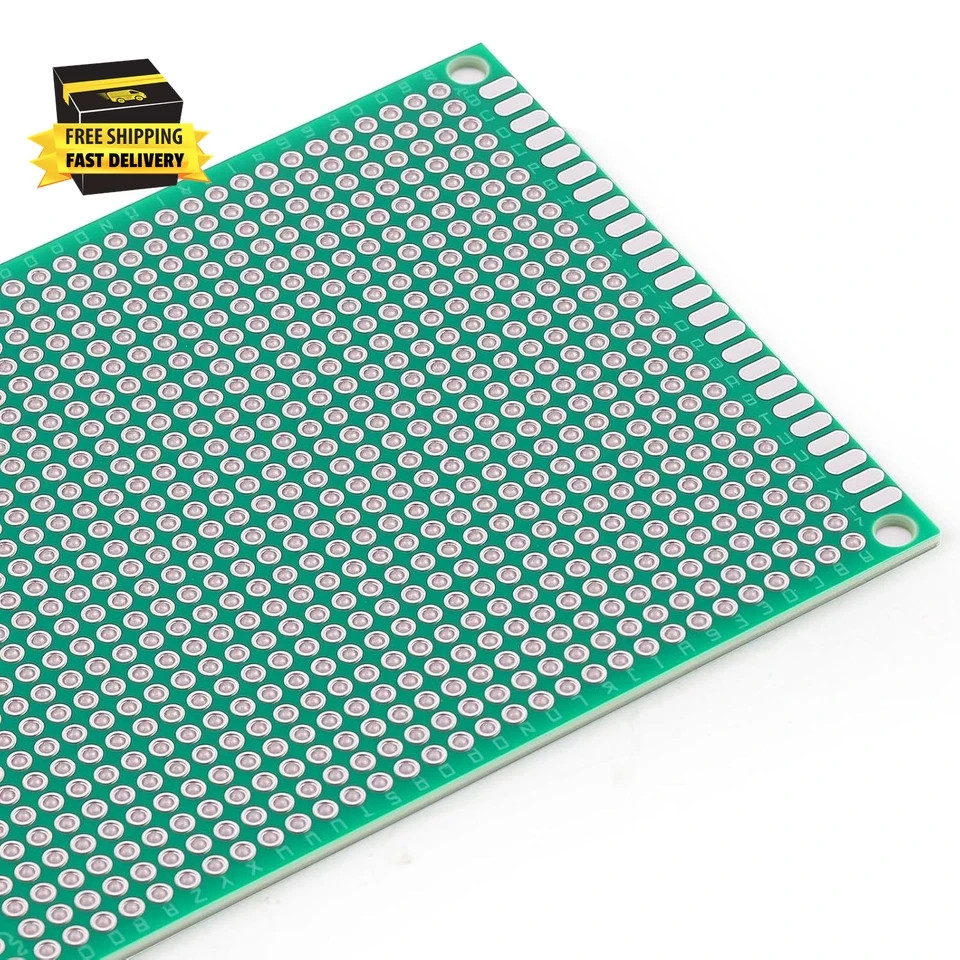 32 Pcs PCB Board, Green Circuit Board with 5 Sizes Compatible, Double Sided PCB