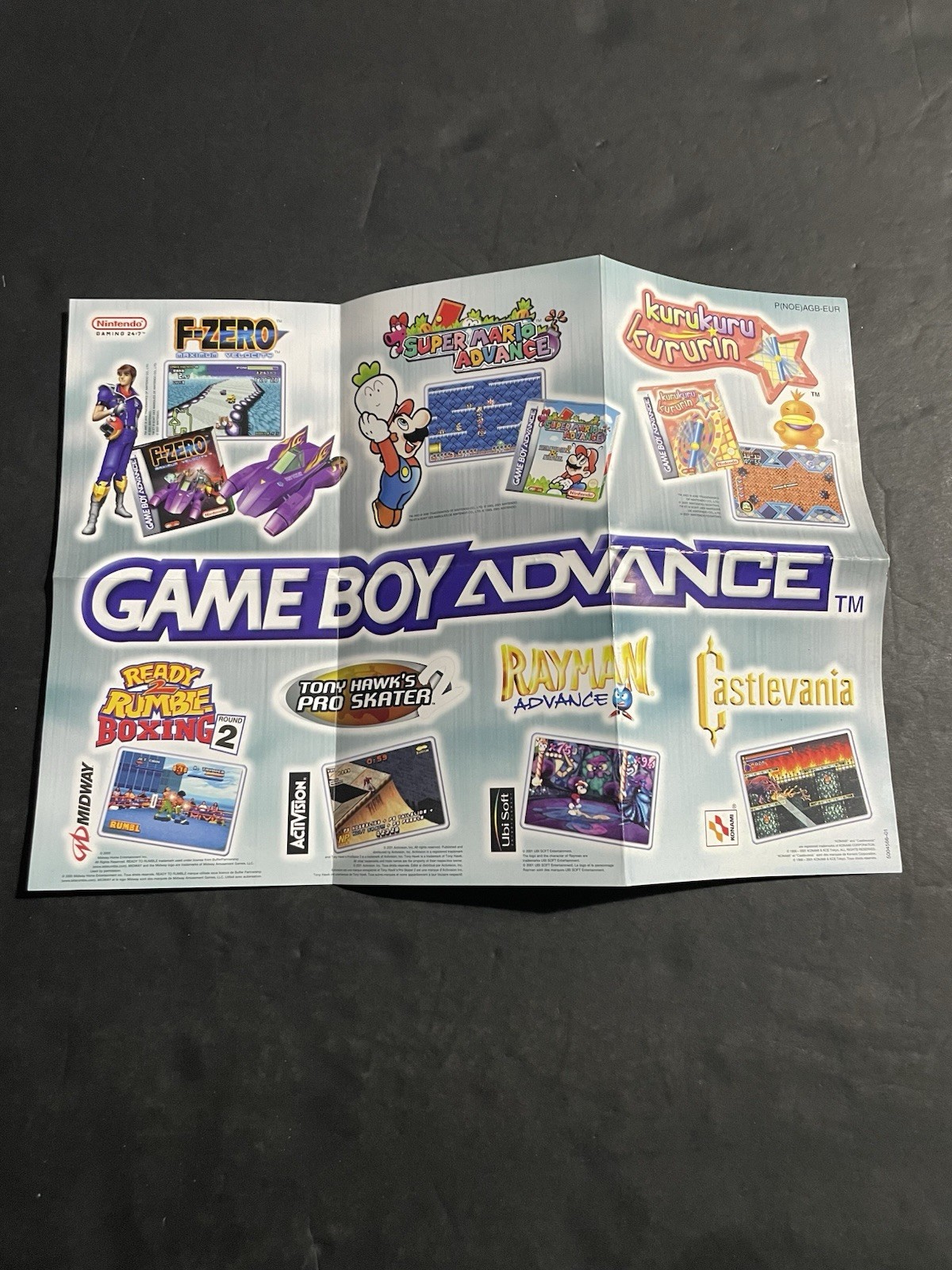 Nintendo gba poster insert p(noe)AGB-EUR