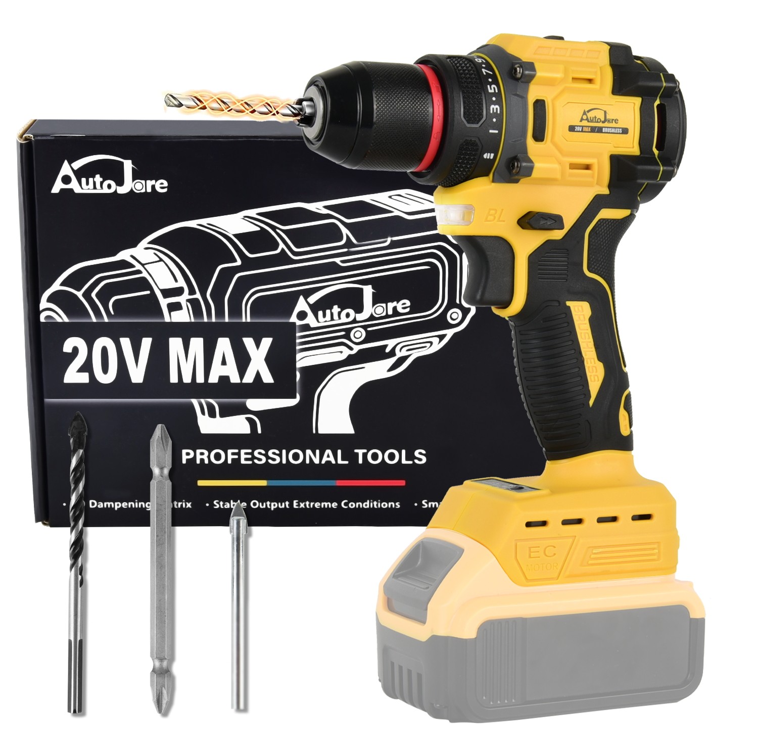 3/8" Cordless Drill/Driver For DEWALT 20V MAX Battery 2-Speed Brushless