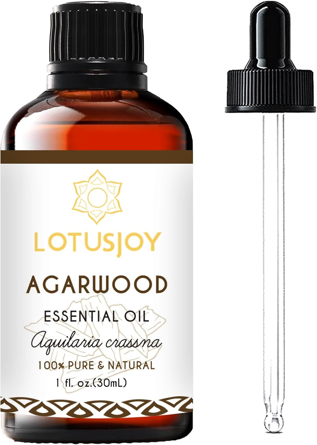 Agarwood Essential Oil, Pure Natural Organic Oud Essential Oil for Diffuser Medi