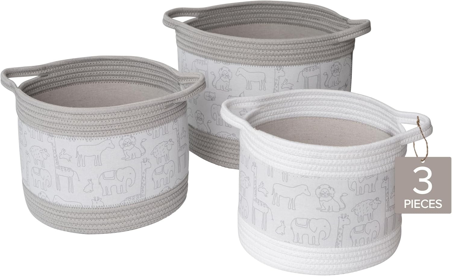 Zoo Animal Pattern Decorative Storage Basket