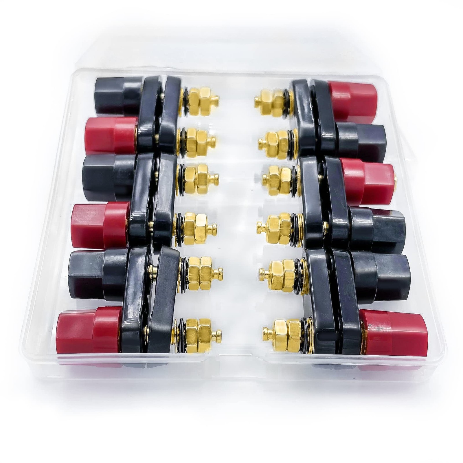 4MM Copper 2-Way Banana Plug Jack Socket Binding Post Video Speaker red;black